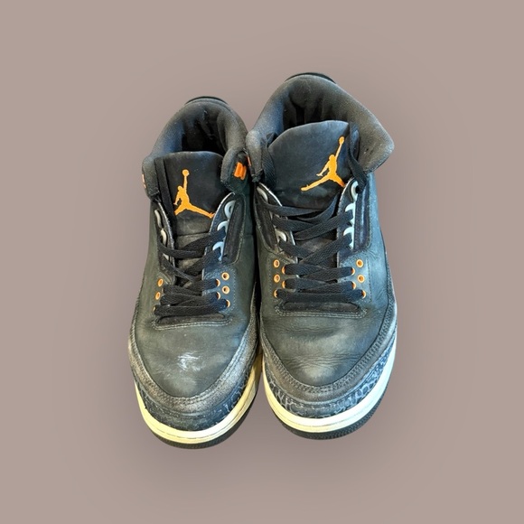 Nike Other - Nike Jordan Men's Black and Orange Sneakers mismatched sized 8/9